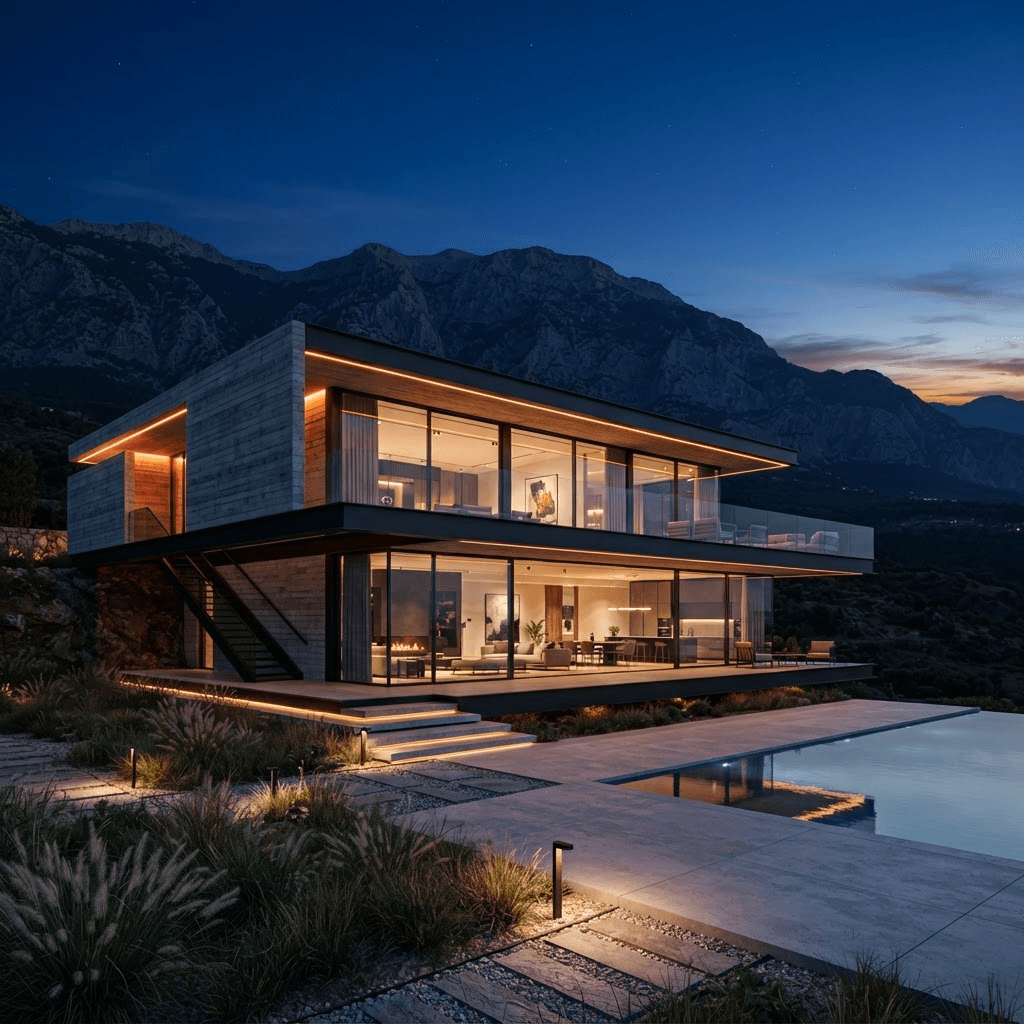 Kahramanmaraş'ta modern mimari tasarımlı lüks villa